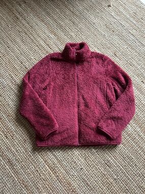 Uniqlo Kids Sherpa Full-Zip Jacket - Deep Wine